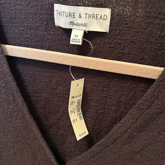 Madewell Black Texture and Thread Wrap Blouse - Picture 4 of 6